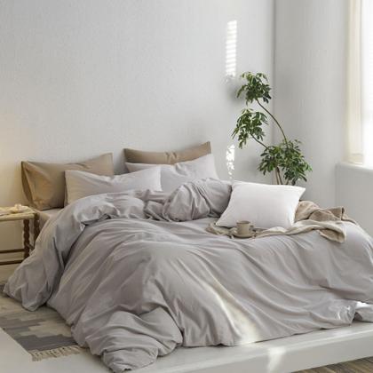 Imagem de Capa de almofada MooMee 100% algodão lavado, pacote com 2