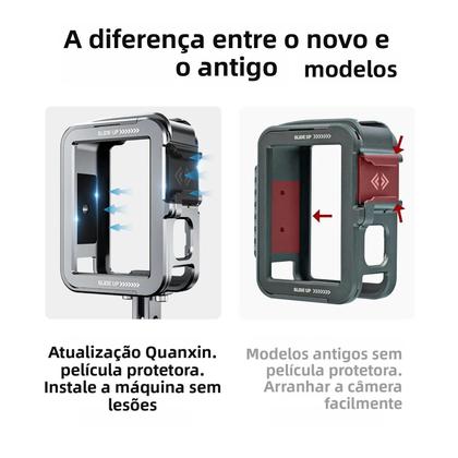 Imagem de Capa De Alumínio Para GoPro Hero 12 11 10 9, Shell Protetora Para Vlog Com Suporte Para Cold Shoe