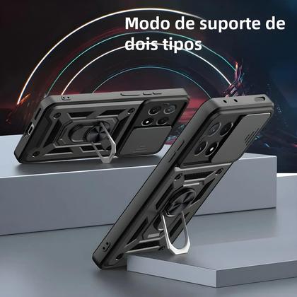 Imagem de Capa de Armadura Anti-Choque com Anel Magnético para Xiaomi Poco X6/X5 Pro