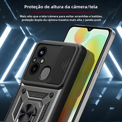 Imagem de Capa de Armadura Anti-Choque com Suporte para Xiaomi Redmi 12C/13C/10C/9C (com NFC)