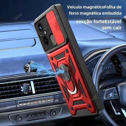 Imagem de Capa de Armadura Anti-Choque com Suporte para Xiaomi Redmi 12C/13C/10C/9C (com NFC)