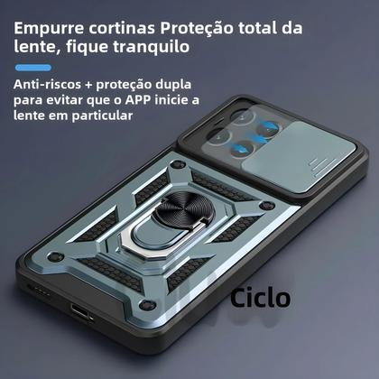 Imagem de Capa de Armadura Anti-Choque para Redmi Note 13 Pro Plus (4G/5G) com Suporte Magnético