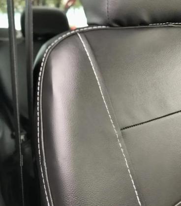 Imagem de capa de banco 100% em couro preto para cobalt 2016