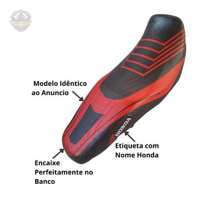 Imagem de Capa de Banco Assento para Moto Honda Fan 125 150 160 Antiderrapante Resistente Sofisticada Esportiva