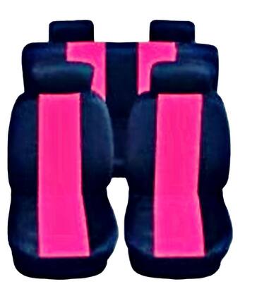 Imagem de Capa de Banco de carro, nylon, cor Rosa e preta, Universal, palio, uno, mobi, fox gol parati Ford KA