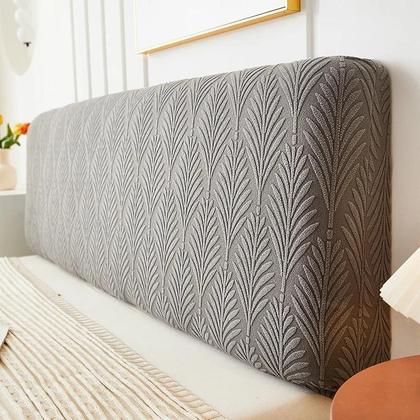 Imagem de Capa De Cabeceira De Cama Jacquard Elástica De Cor Sólida, Capa Impressa Completa Para Quarto