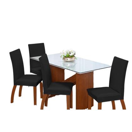 Imagem de capa de cadeira de cozinha 4 lugares de malha gel c elastico + cores