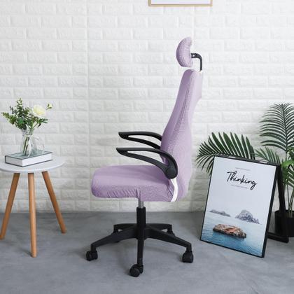 Imagem de Capa de cadeira de escritório Forcheer ergonômica repelente de água roxa
