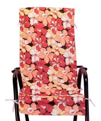 Imagem de Capa de Cadeira de Praia, Varanda, Espreguiçadeira e Área Externa Estampa Floral Com Amarração