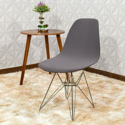 Imagem de Capa de Cadeira Eiffel Eames Sala Quarto Chumbo Exclusiva