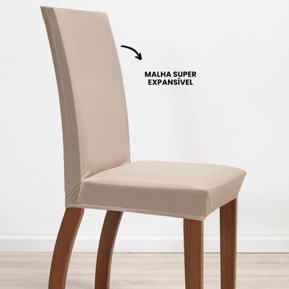 Imagem de Capa de Cadeira Kit 04 Capas Malha Gel Ajustável Com Elástico