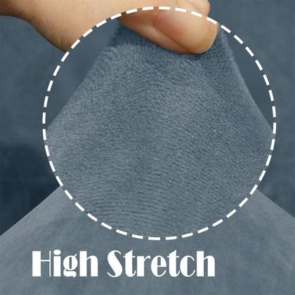 Imagem de Capa de cadeira LOVEHOUGE Velvet, apoio de braço giratório, encosto curvo, 2 peças