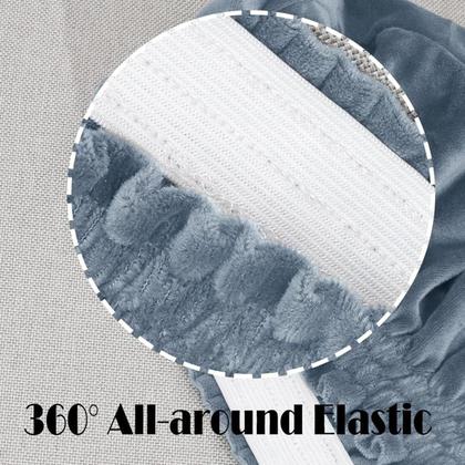 Imagem de Capa de cadeira LOVEHOUGE Velvet, apoio de braço giratório, encosto curvo, 2 peças