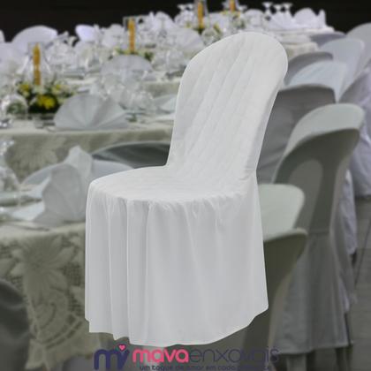 Imagem de Capa De Cadeira Matelado Festa Buffet c/Babado Protetor Liso