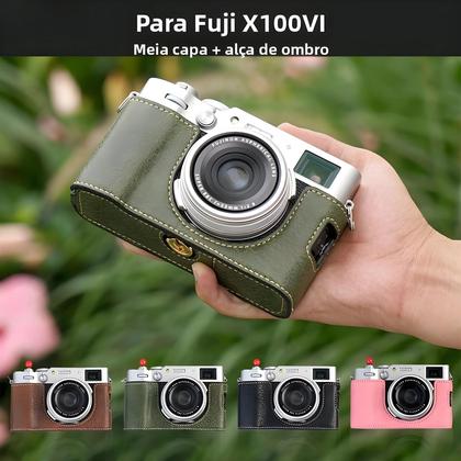Imagem de Capa De Câmera Fujifilm X100VI Em material sintético Com Alça Protetora E Base