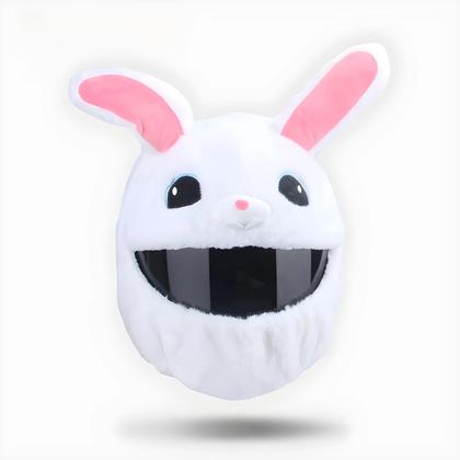 Imagem de Capa de Capacete de Motocicleta com Design de Desenhos Animados - Proteção em Pelúcia