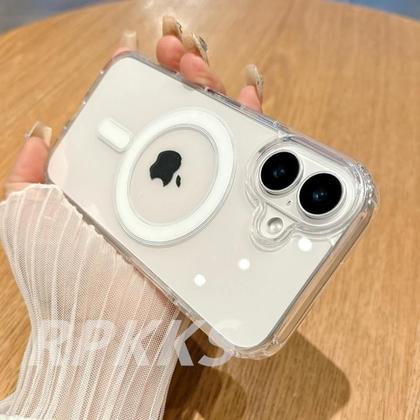 Imagem de Capa De Carregamento Sem Fio Transparente Compatível Com Magsafe Para iPhone 11-17 pro XS Max XR 16e