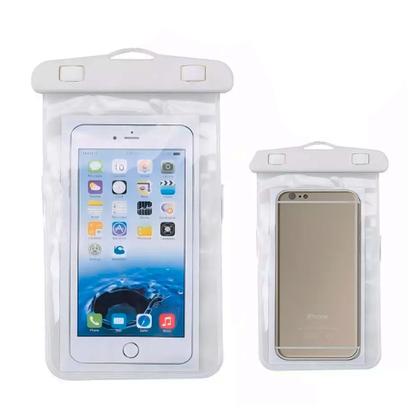 Imagem de Capa de Celular Transparente Branco Prova Dágua Universal