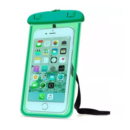 Imagem de Capa de Celular Transparente Verde Prova Dágua Universal