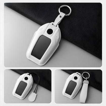 Imagem de Capa De Chave De Couro Genuíno Com Display LED Para BMW Série 5 7 X3 X4 X5 X7 G30 G31 G11 G12 G01 GT