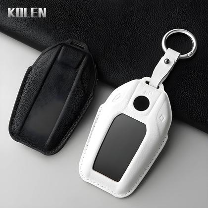 Imagem de Capa De Chave De Couro Genuíno Com Display LED Para BMW Série 5 7 X3 X4 X5 X7 G30 G31 G11 G12 G01 GT