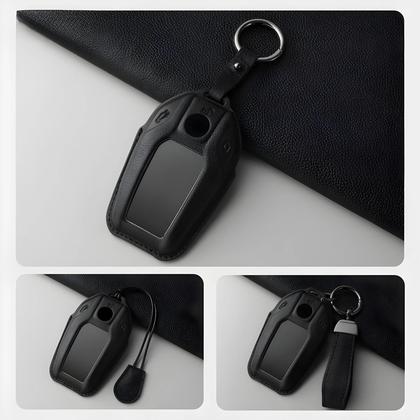 Imagem de Capa De Chave De Couro Genuíno Com Display LED Para BMW Série 5 7 X3 X4 X5 X7 G30 G31 G11 G12 G01 GT
