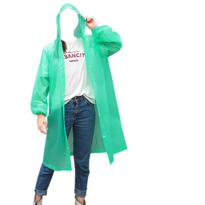 Imagem de Capa de Chuva Adulto Unissex: PVC Impermeável com Capuz e Botão de Pressão