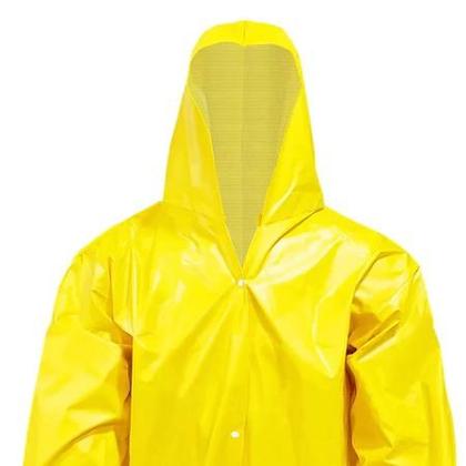 Imagem de Capa de Chuva Com Capuz Amarela resistente 3 Tamanho