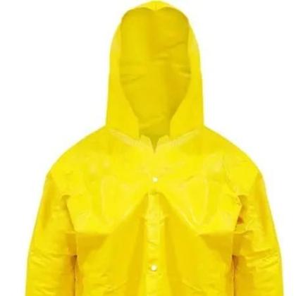 Imagem de Capa de Chuva Com Capuz Amarela resistente 3 Tamanho