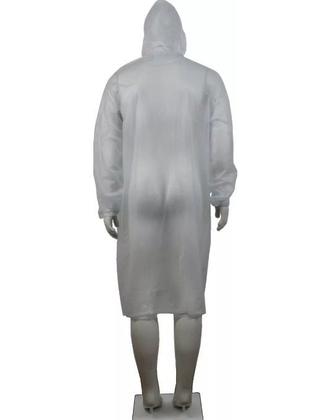 Imagem de Capa De Chuva Com Capuz Classe 100% Pvc Adulto Unissex Impermeável Super Prática