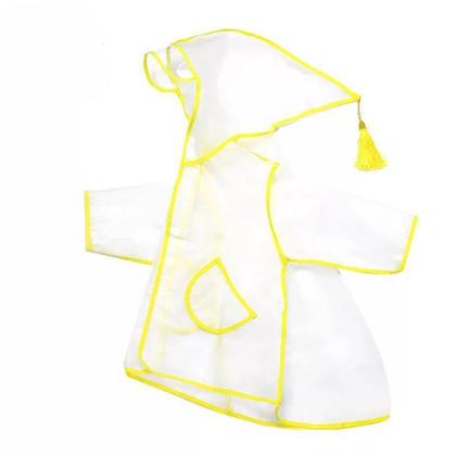 Imagem de Capa de Chuva com Touca Transparente Infantil M G GG Colorida Meninas e Meninos