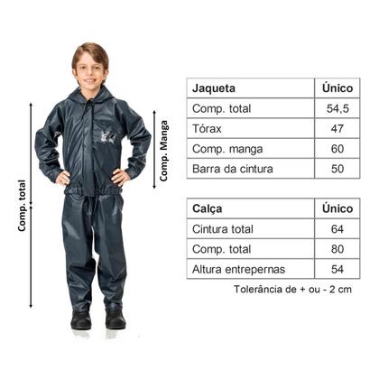 Imagem de Capa de Chuva Conjunto PVC Infantil com Capuz Pantaneiro
