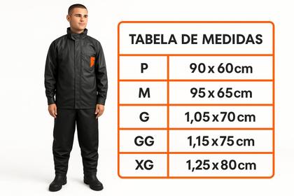 Imagem de Capa de Chuva Feminina Mulher Impermeável Com Gola Alta e Bolso Moto Motociclista Motoboy Tamanho XG Resistente