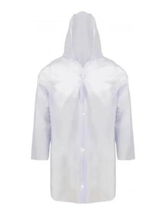 Imagem de Capa de chuva grossa e longa em vinil transparente com capuz impermeável CP16T
