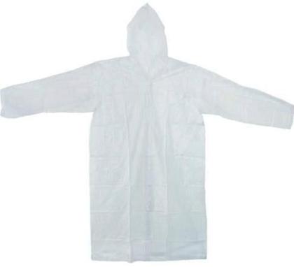 Imagem de Capa de chuva grossa e longa em vinil transparente com capuz impermeável CP16T