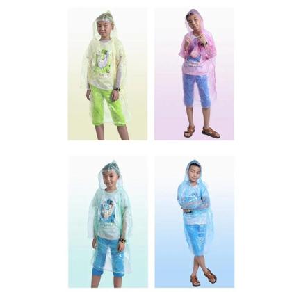 Imagem de Capa de Chuva Infantil com Capuz Impermeável Reutilizável Criança
