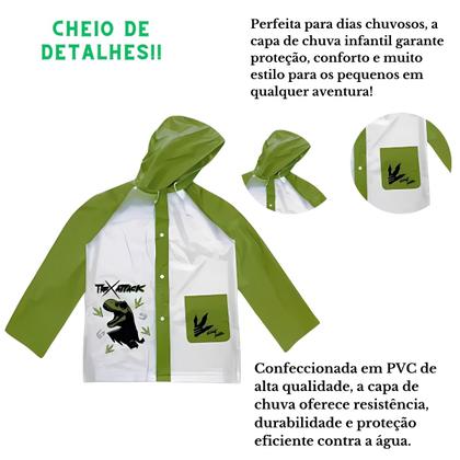 Imagem de Capa De Chuva Infantil Com Estampa De Desenho Impermeável Para Crianças Com Capuz Ajustável e Botão de Pressão - Semax