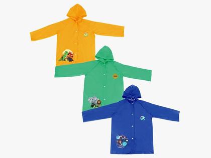 Imagem de Capa de Chuva Infantil Impermeável com touca para Menino Tamanho G Estampada