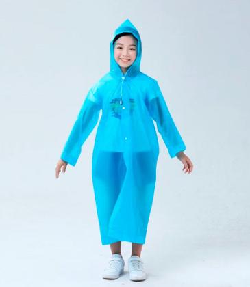 Imagem de Capa de Chuva Infantil Reforçada Azul Unissex Impermeável