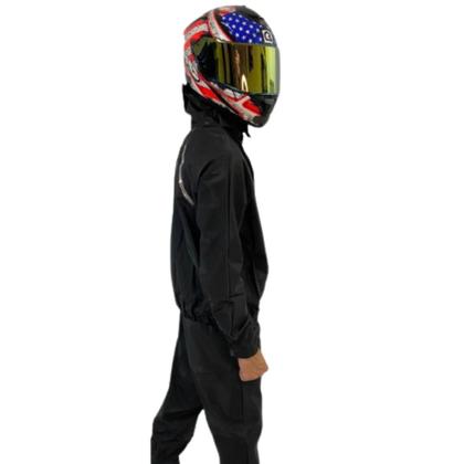 Imagem de Capa de Chuva Masculina Force ( Nylon Flex ) Conjunto Preto