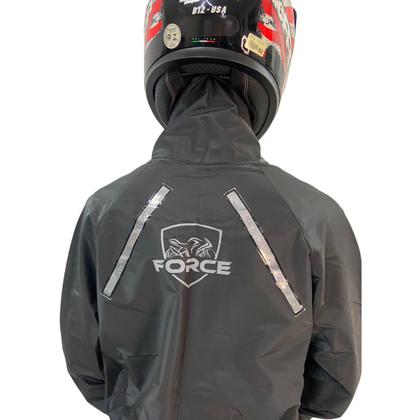 Imagem de Capa de Chuva Masculina Force ( Nylon Flex ) Conjunto Preto