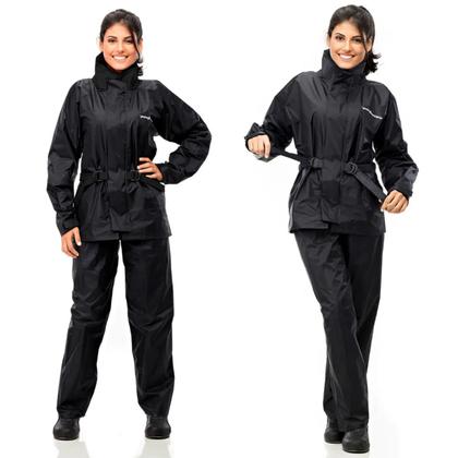 Imagem de Capa De Chuva Motoqueira Motoboy Feminina Nylon PP P M G Gg Ex