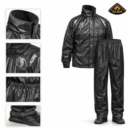 Imagem de Capa de Chuva Motoqueiro Alba Daytona Unissex TAM P Preto