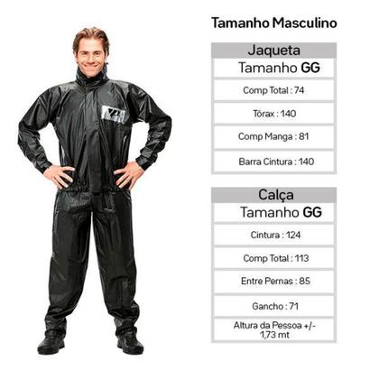Imagem de Capa De Chuva Motoqueiro Pvc Impermeável Tam Gg - Pantaneiro