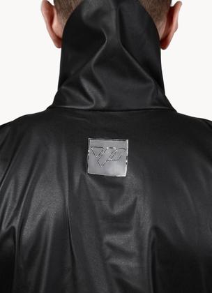 Imagem de Capa de Chuva para Motoqueiro PVC com Gola Pantaneiro Preto