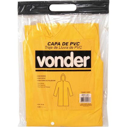 Imagem de Capa de chuva pvc com forro gg amarela ca11125 - Vonder