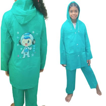 Imagem de Capa De Chuva Resistente Impermeável Calça Jaqueta Infantil