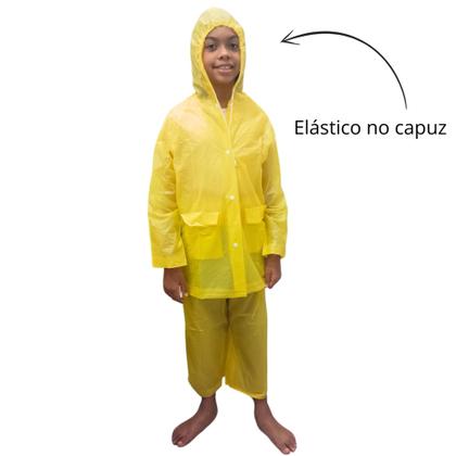 Imagem de Capa De Chuva Resistente Impermeável Calça Jaqueta Infantil