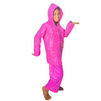 Imagem de Capa De Chuva Resistente Impermeável Calça Jaqueta Infantil