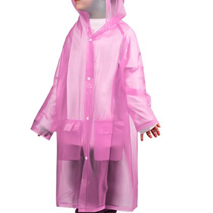 Imagem de Capa de Chuva Rosa Infantil Com Bolso - Yamacapas